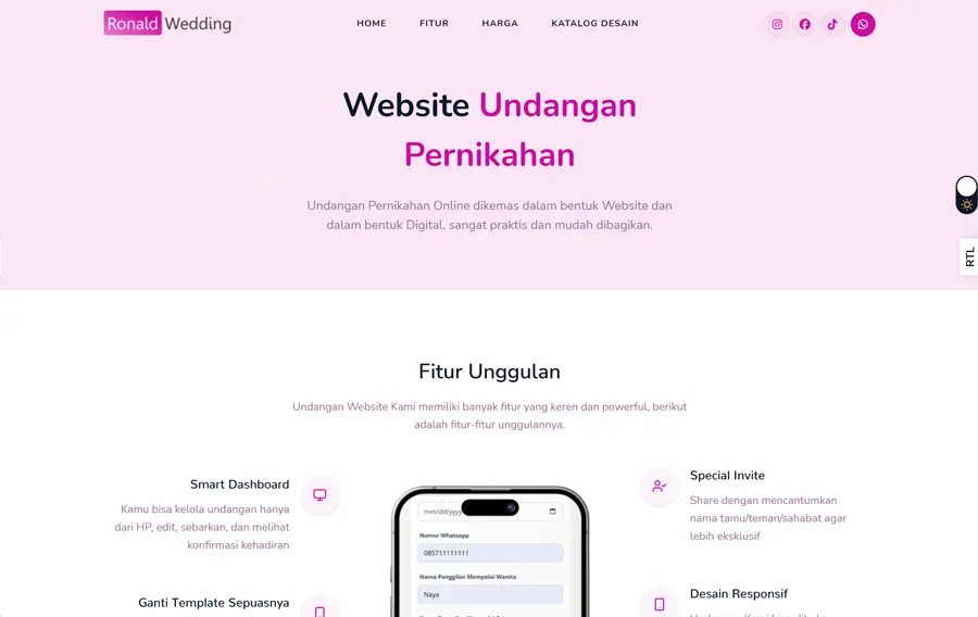 Reseller Undangan Website Envita