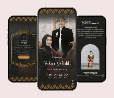 Desain Template Undangan Website Envita