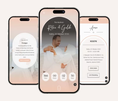 Desain Template Undangan Website Envita