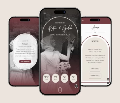 Desain Template Undangan Website Envita